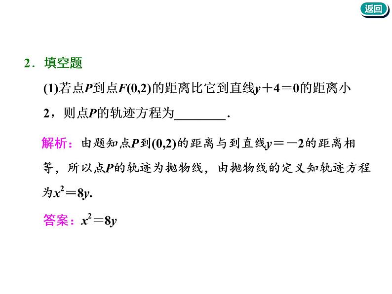 标题-2018-2019学年高中新创新一轮复习文数通用版：第九章 第六节  抛物线第6页