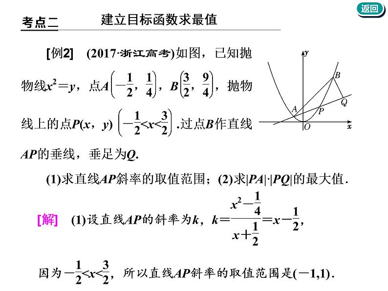 标题-2018-2019学年高中新创新一轮复习文数通用版：第九章 第八节  圆锥曲线中的最值、范围、证明问题第8页