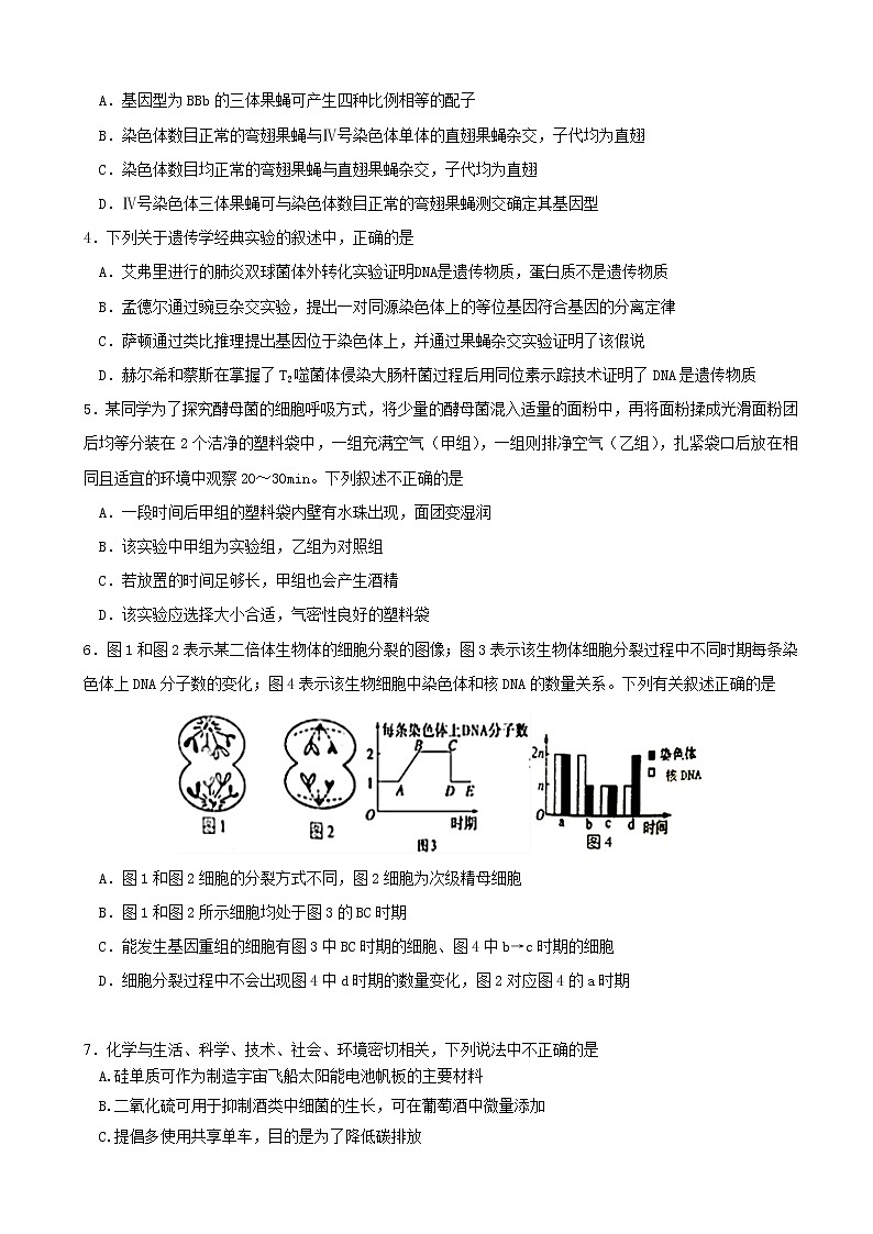 2019届山东省师大附中高三上学期第二次模拟考试理综试题02
