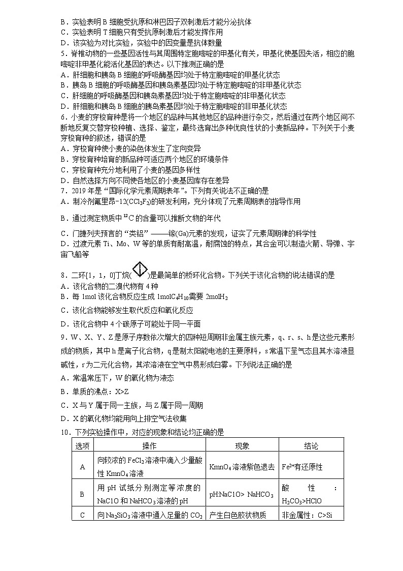 2019届山东省泰安市高三二轮模拟试题（理综）（word版）02