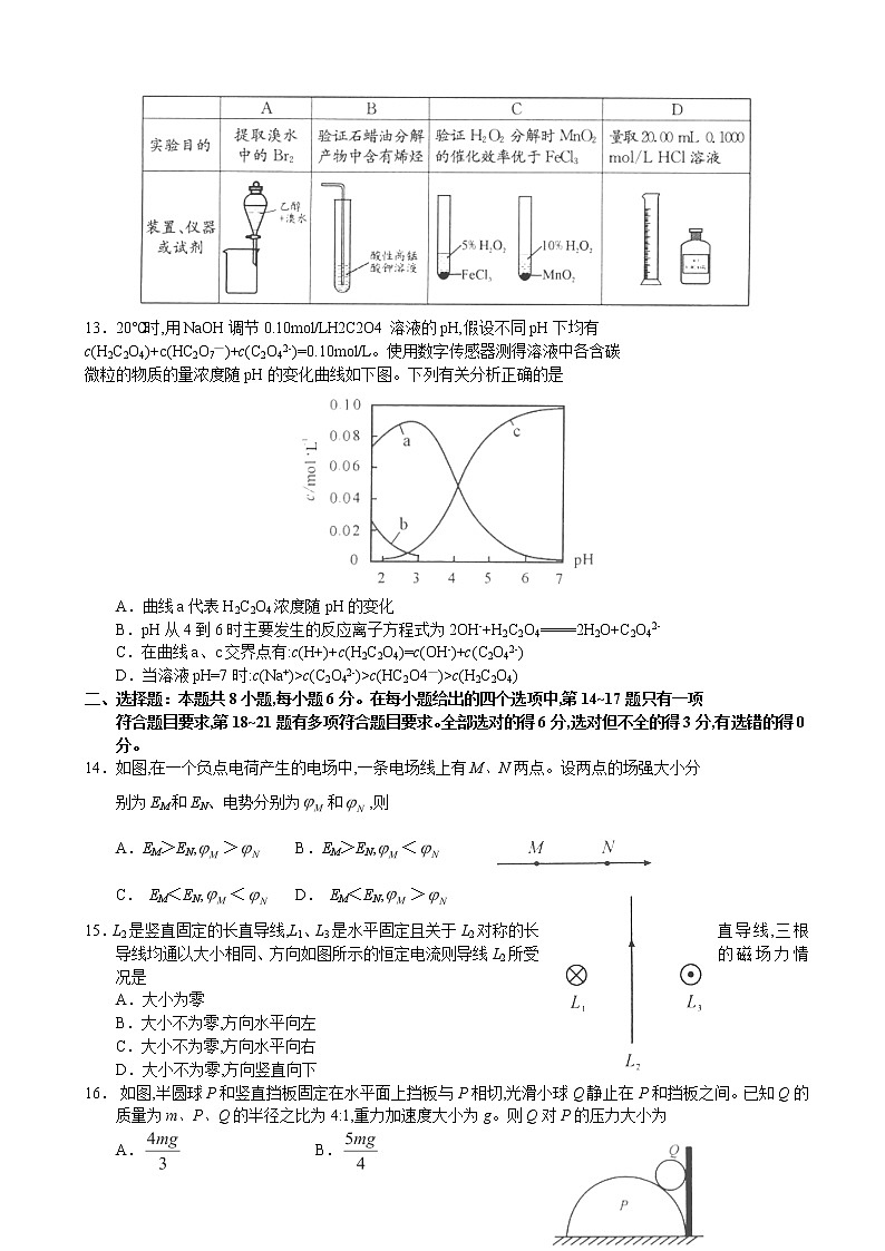 2019届四川省成都市高三第二次诊断性模拟检测理科综合试题（word版）03