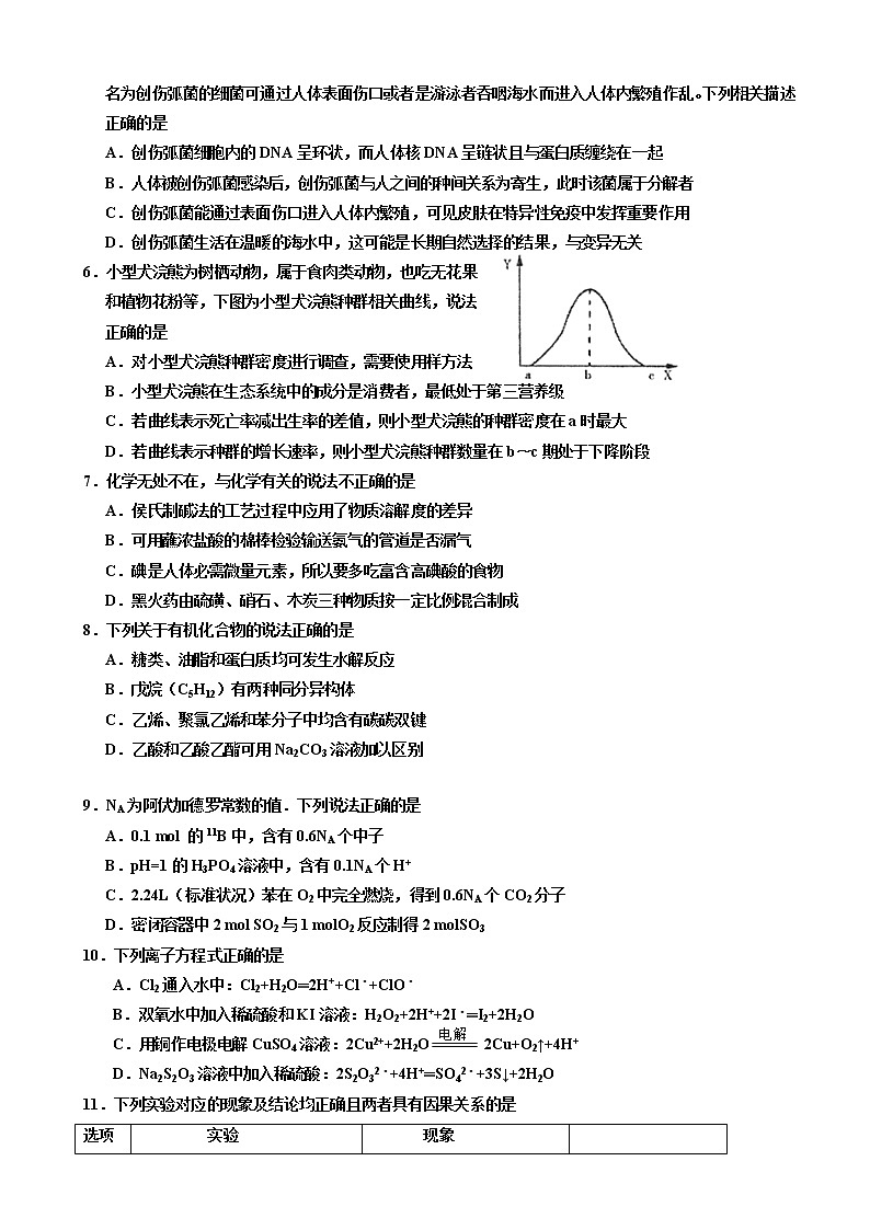 2019届宁夏银川一中高三第四次模拟考试题理科综合试题第2页