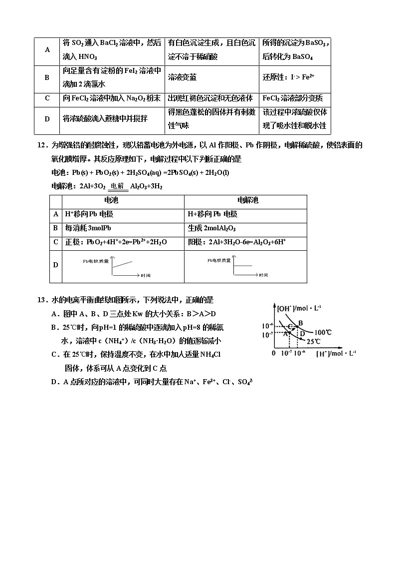 2019届宁夏银川一中高三第四次模拟考试题理科综合试题第3页
