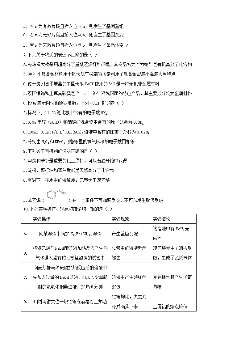 2019届贵州省遵义航天高级中学高三第七次模拟考试理科综合试题02