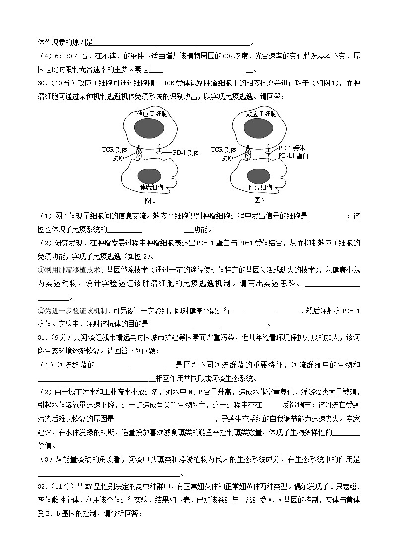 2019届甘肃省白银市（学科基地命制）高三模拟（二）理科综合试题03