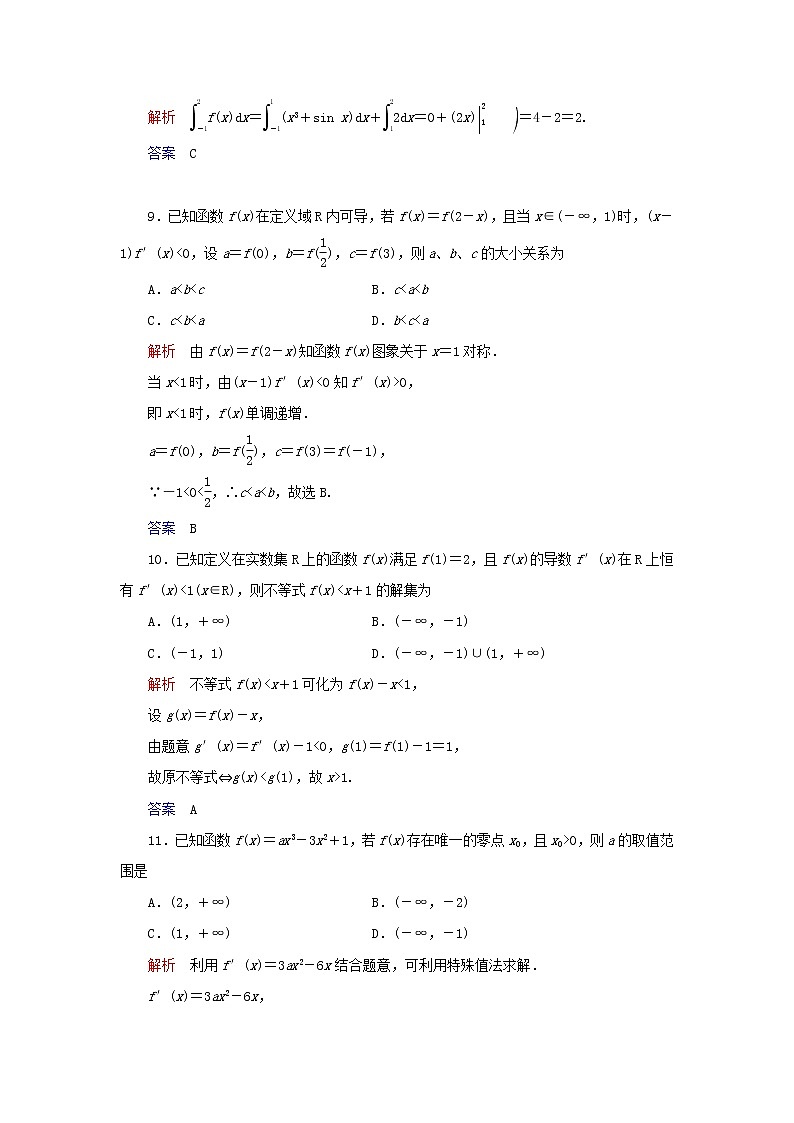 2019_2020学年高中数学第1章导数及其应用章末达标测试新人教A版选修2_203
