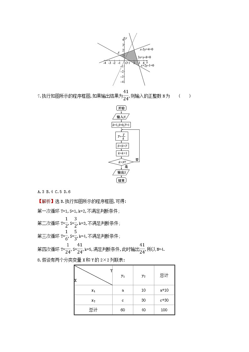 2019届二轮复习选择填空标准练(5)作业（全国通用）03