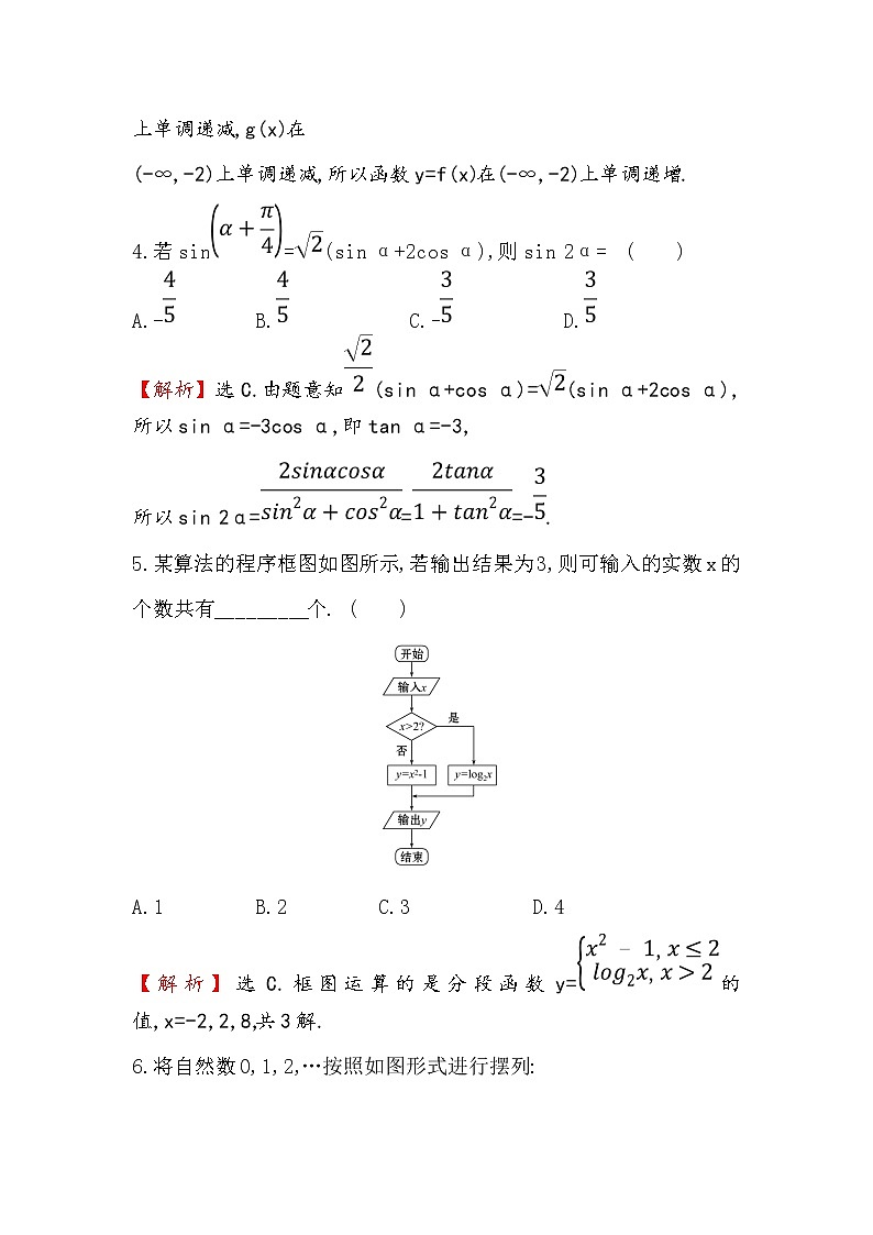 2019届二轮复习（文）小题标准练（五）作业（全国通用）02