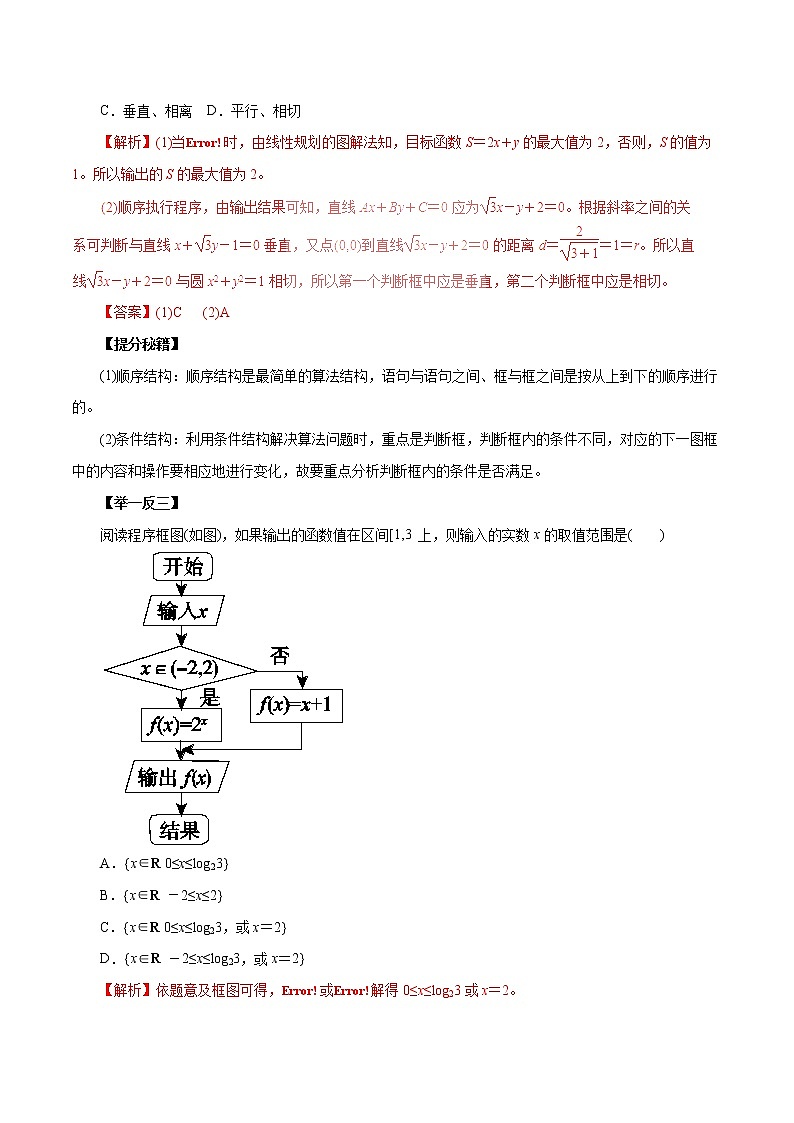 2019届二轮复习算法与程序框图学案（全国通用）03