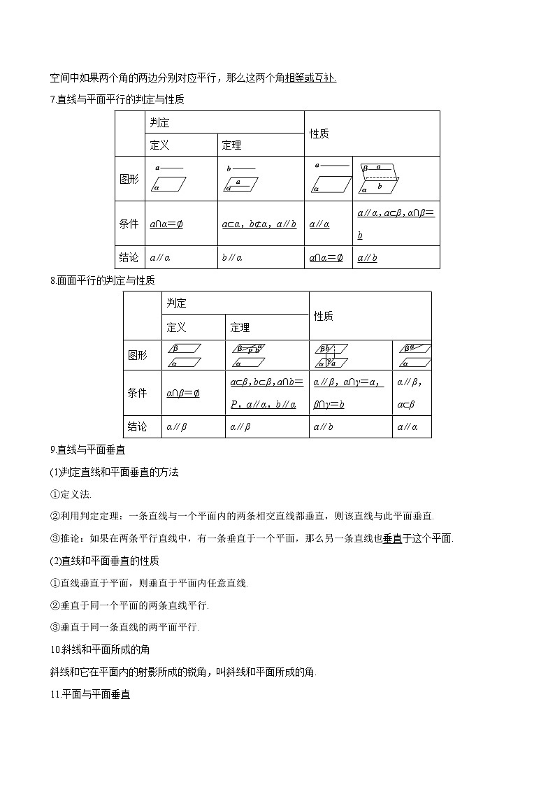 2019届二轮复习线线、线面、面面的位置关系学案（全国通用）02