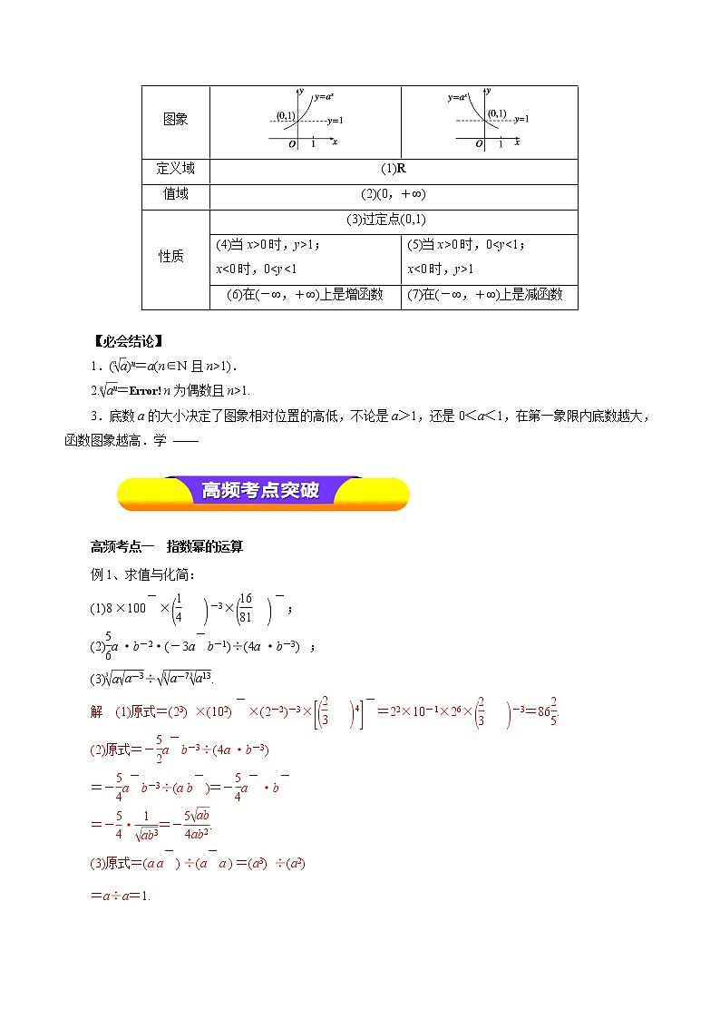 2019届二轮复习指数与指数函数学案（全国通用）第2页