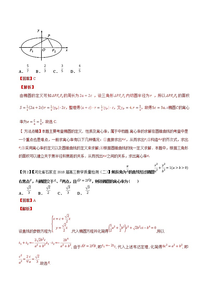 2019届二轮复习你能把圆锥曲线拍多扁--离心率问题学案（全国通用）第3页