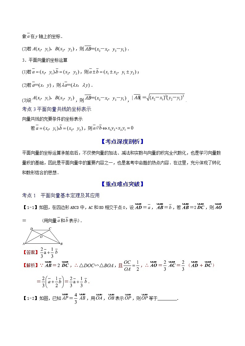 2019届二轮复习平面向量的基本定理及坐标表示学案（江苏专用）03