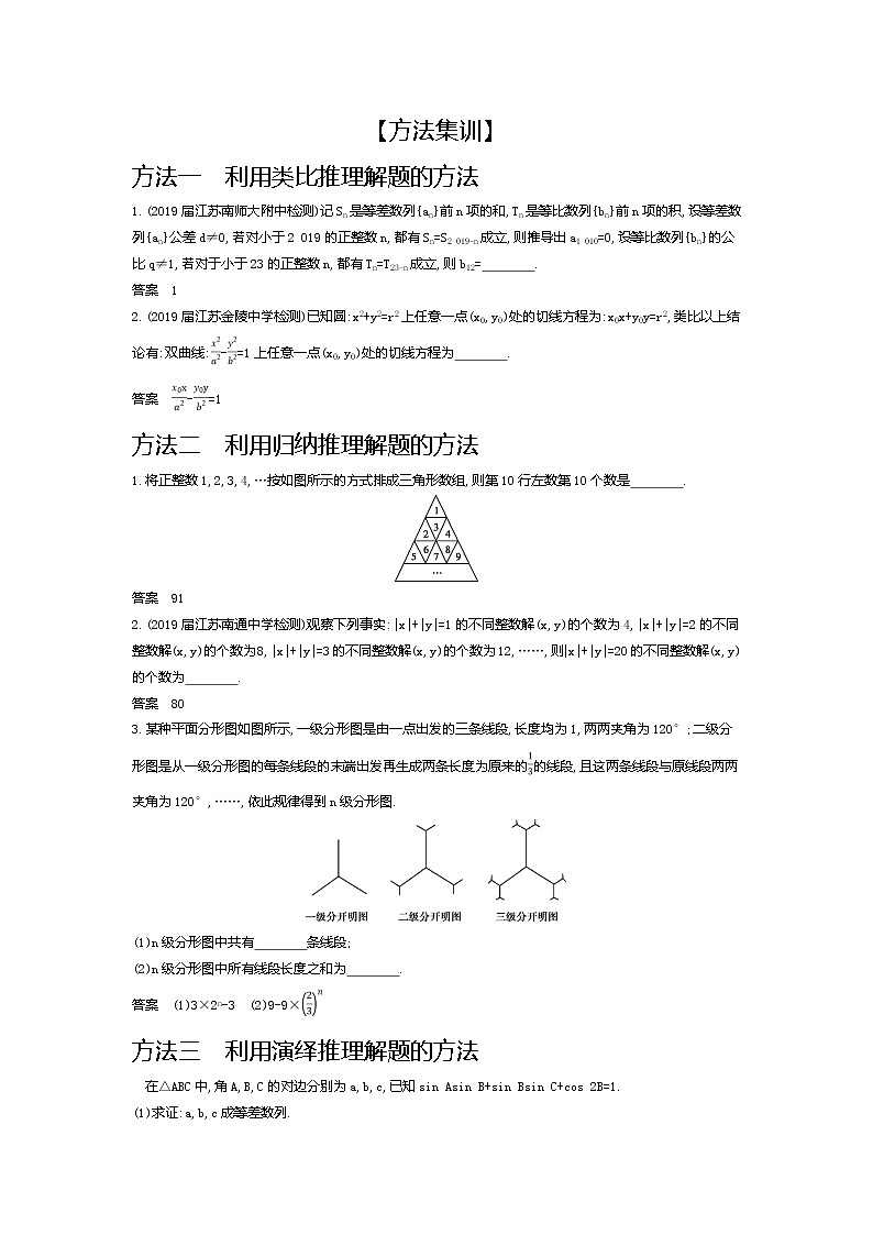 2019届二轮复习合情推理与演绎推理学案（江苏专用）03