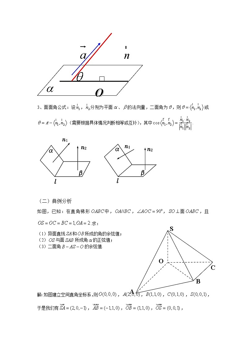 2019届二轮复习利用空间向量求空间角学案（全国通用）02