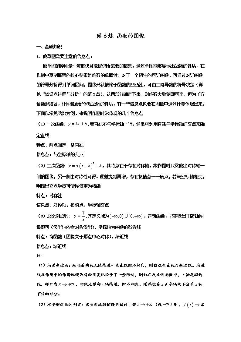 2019届二轮复习函数的图像学案（全国通用）01
