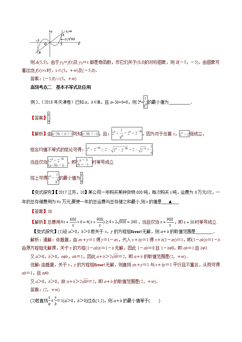 2019届二轮复习（文）不等式与线性规划学案（全国通用）03