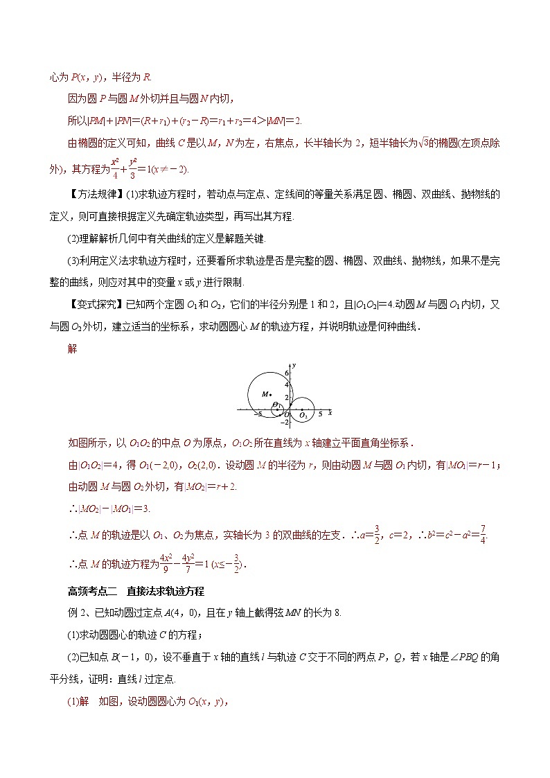 2019届二轮复习（理）专题48曲线与方程学案（全国通用）02