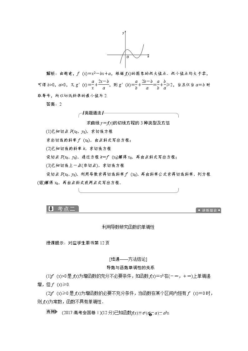 2019届二轮复习（理）专题一第五讲导数的应用(一)学案03