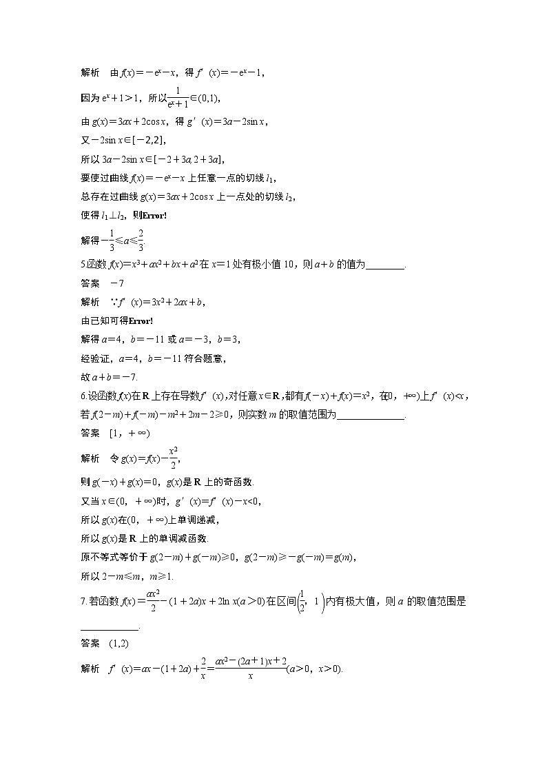 2019届二轮复习　导　数学案（全国通用）03