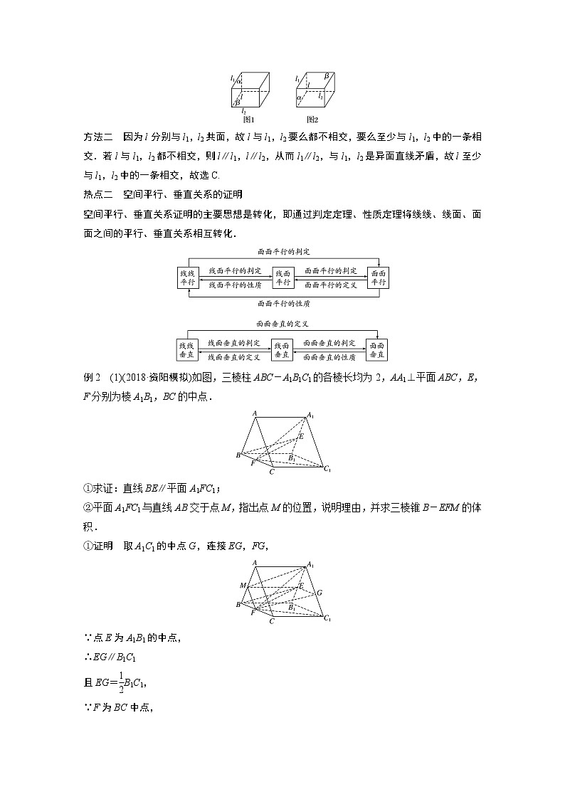 2019届二轮复习　空间中的平行与垂直学案（全国通用）03