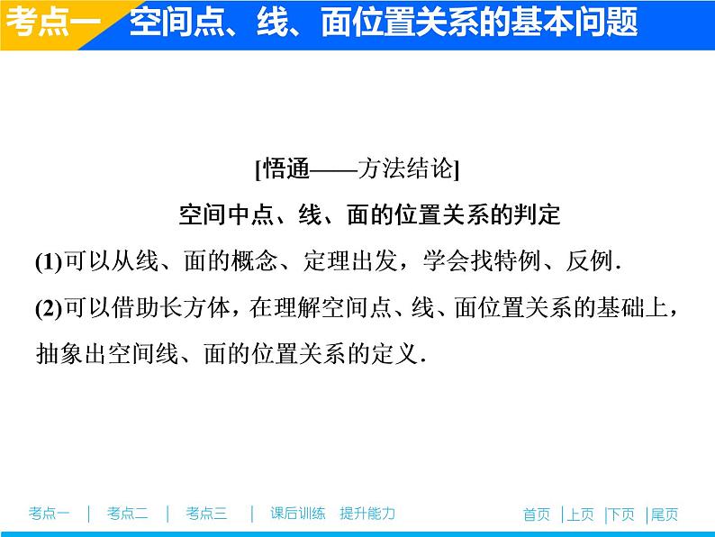 2019届二轮复习专题四第二讲　空间点、线、面位置关系的判断课件（44张）（全国通用）05
