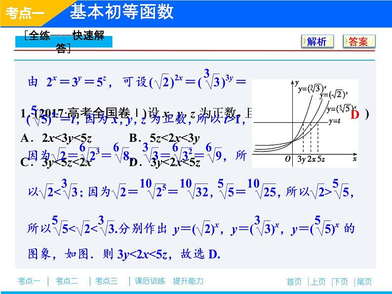 2019届二轮复习专题一第三讲　基本初等函数、函数与方程及函数的应用课件（31张）（全国通用）05