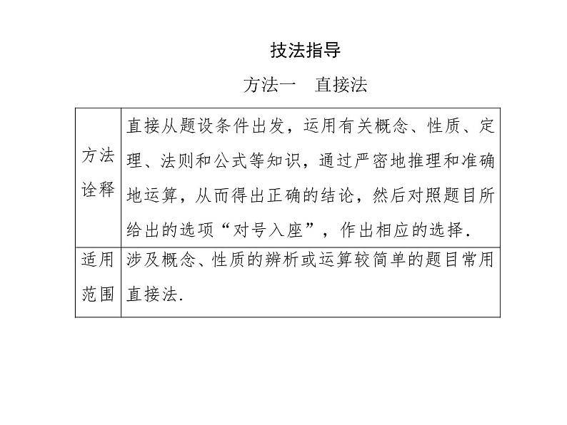 2019届二轮复习选择题技法攻略课件（73张）（全国通用）04
