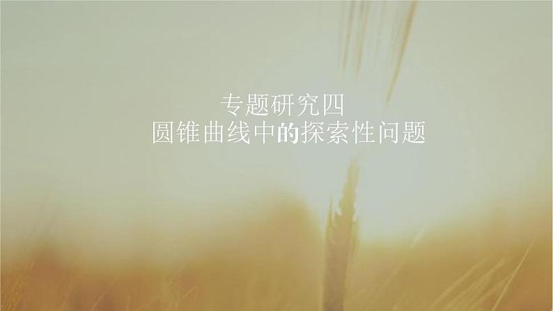 2019届二轮复习圆锥曲线中的探索性问题课件（48张）（全国通用）01