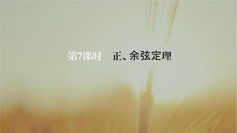 2019届二轮复习正余弦定理课件（52张）第1页