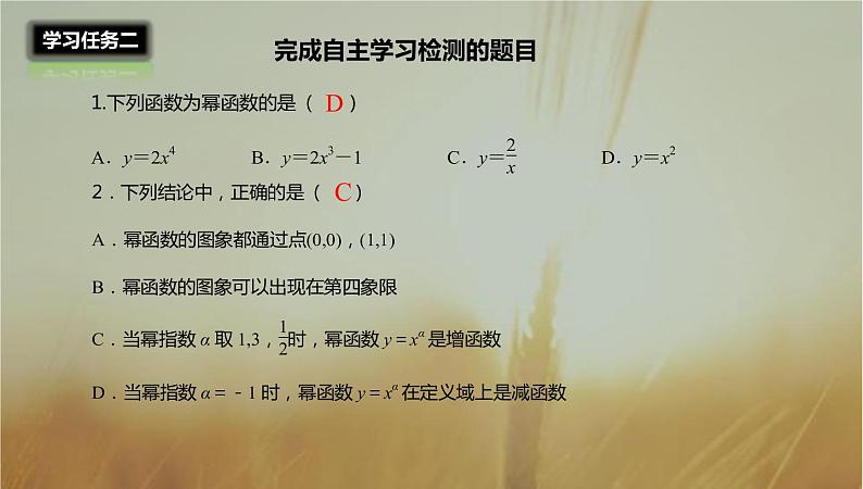 2019届二轮复习幂函数课件（29张）04