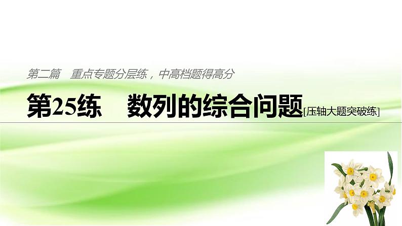 2019届二轮复习数列的综合问题课件（51张）（江苏专用）01