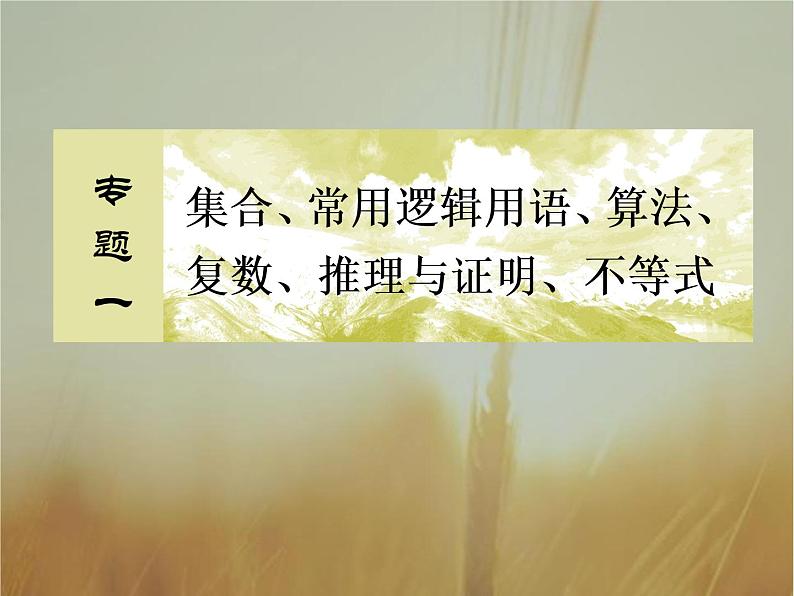 2019届二轮复习集合、常用逻辑用语课件（46张）（全国通用）02