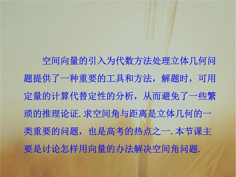 2019届二轮复习空间向量与空间角空间向量与空间距离课件(51张PPT)02