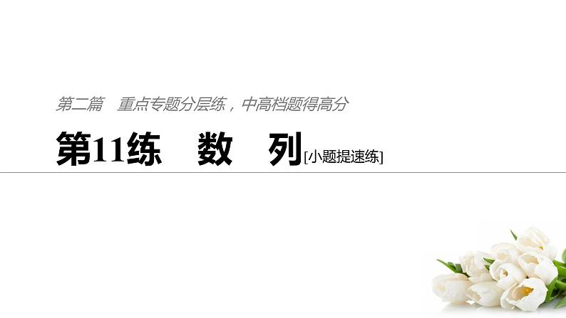 2019届二轮复习第11练　数　列[小题提速练]课件（50张）（全国通用）01