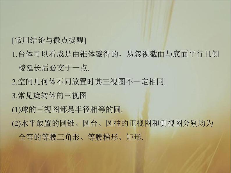 2019届二轮复习第八章立体几何初步课件（37张）（全国通用）07