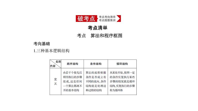 2019届二轮复习第十一章算法初步及框图课件（14张）（全国通用）01