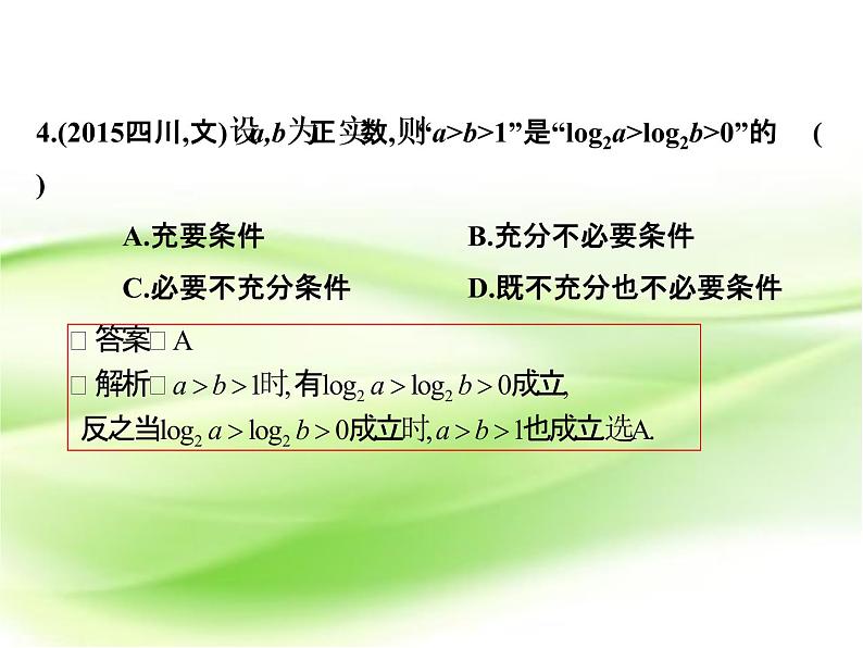 2019届二轮复习第一章集合、逻辑联结词、复数、程序框图测试课件（18张）（全国通用）05