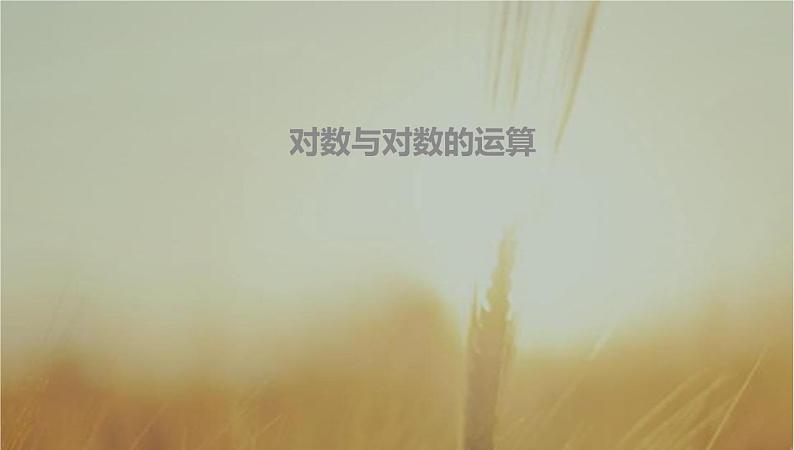 2019届二轮复习对数与对数的运算课件（24张）01