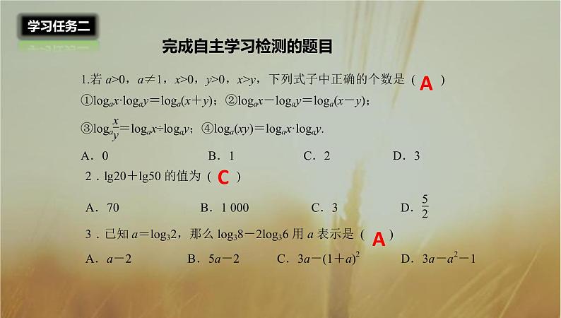 2019届二轮复习对数与对数的运算课件（24张）04