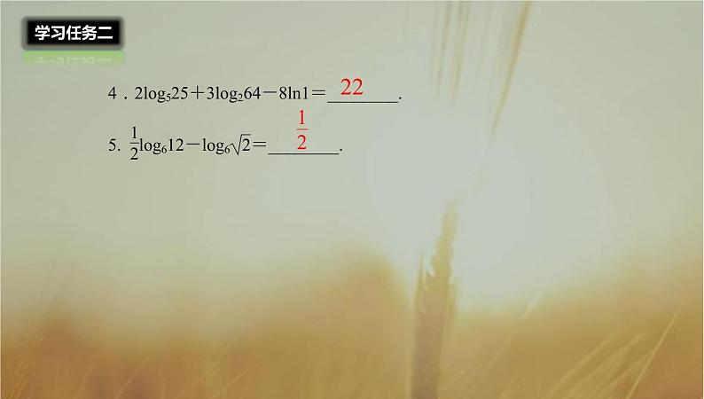 2019届二轮复习对数与对数的运算课件（24张）05
