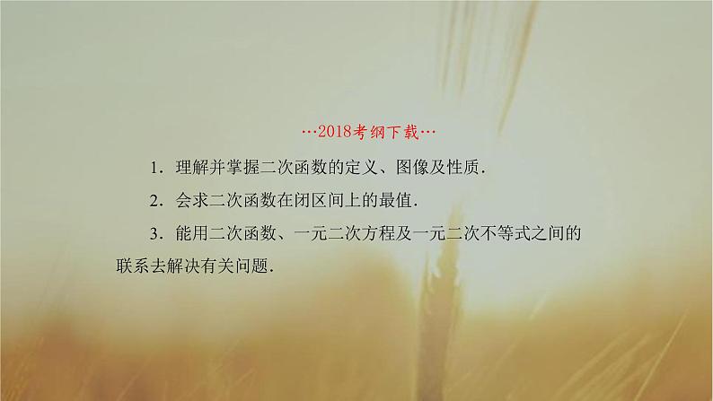 2019届二轮复习二次函数课件（45张）（全国通用）02