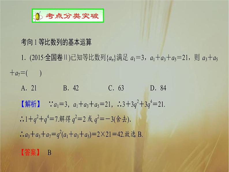 2019届二轮复习等比数列及其前n项和（25张）（全国通用）（全国通用） 课件08