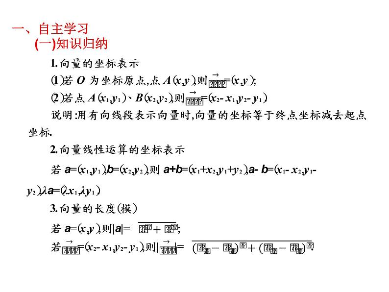 2019届二轮复习7.2平面向量的坐标表示及运算课件（13张）（全国通用）02