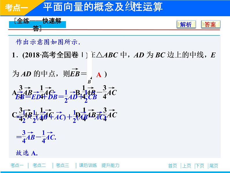 2019届二轮复习（理）专题二第三讲平面向量课件（30张）07