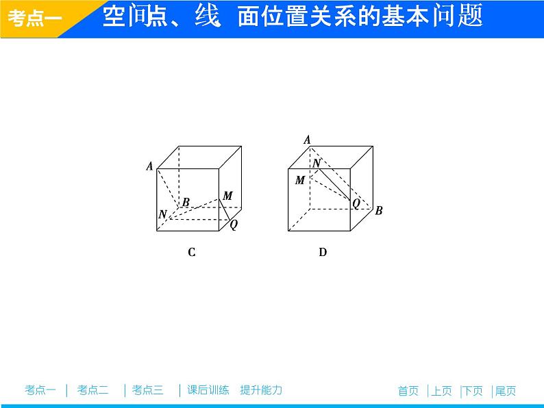 2019届二轮复习（理）专题四第二讲空间点、线、面位置关系的判断课件（49张）07
