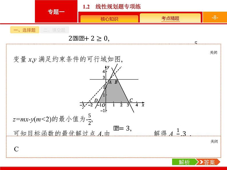 2019届二轮复习(理)2.1.2线性规划题专项练课件（19张）08