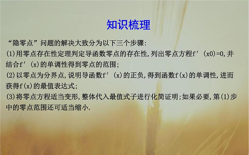2019届二轮（理科数学）知识拓展无法求值的极值点用“设而不求”课件（25张）（全国通用）04
