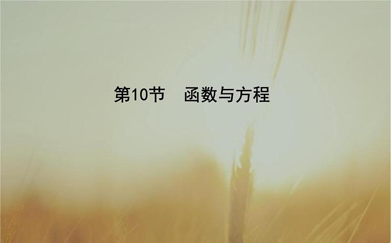 2019届二轮（理科数学）　函数与方程课件（22张）（全国通用）01