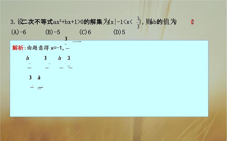 2019届二轮（理科数学）　二次函数与不等式课件（24张）（全国通用）08